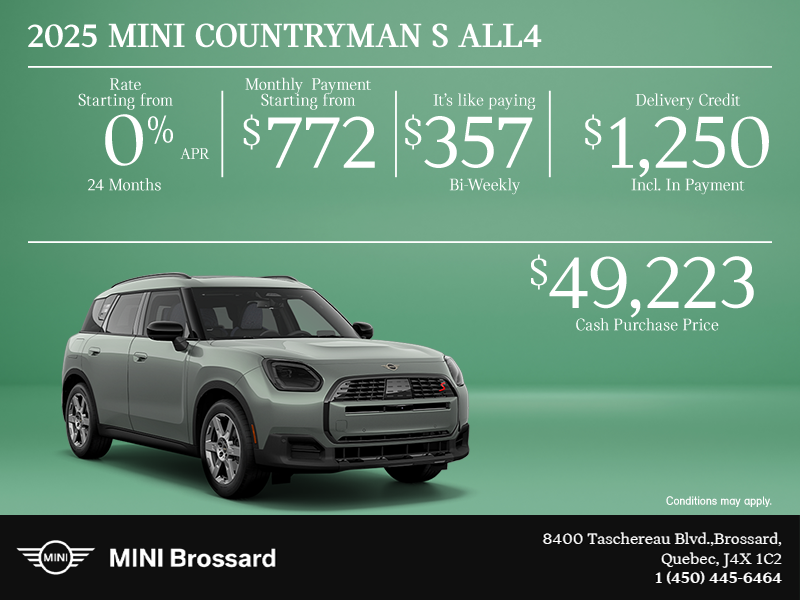 The 2025 MINI Cooper Countryman S ALL4