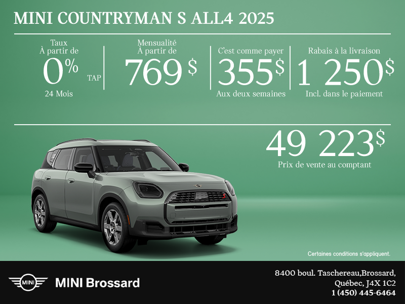 La MINI Cooper Countryman S ALL4 2025