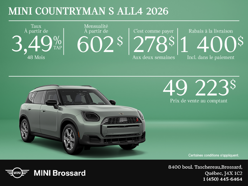 La MINI Countryman S ALL4 2026