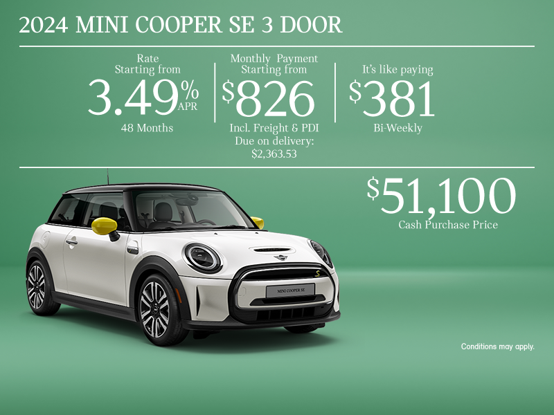 The 2024 MINI Cooper SE 3-Door