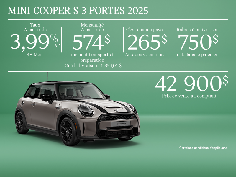 La MINI Cooper S 3 portes 2025