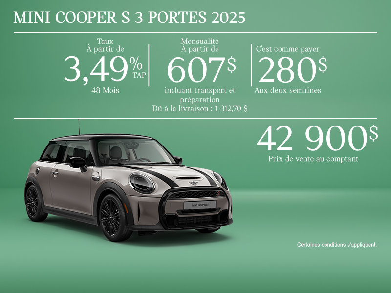 La MINI Cooper S 3 portes 2025