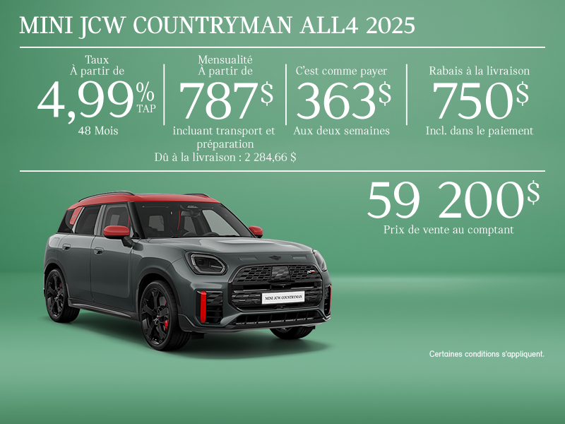 La MINI JCW Countryman ALL4 2025