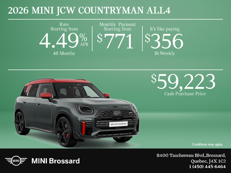 The 2026 MINI JCW Countryman All4