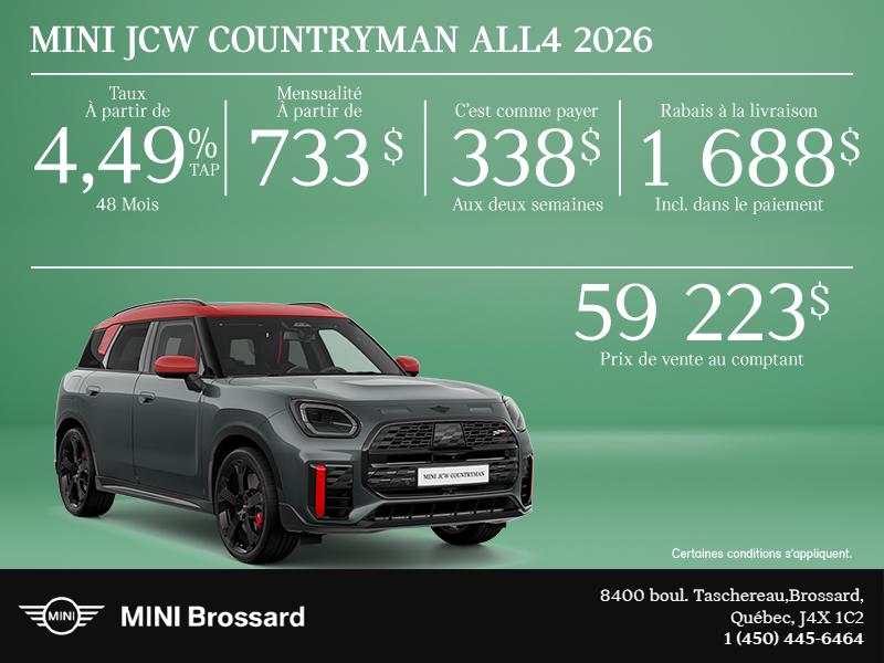 La MINI JCW Countryman All4 2026