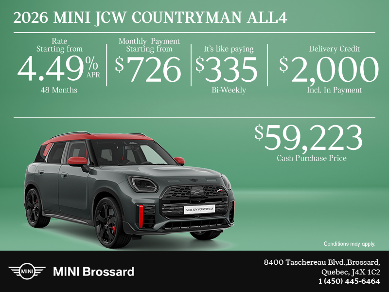 The 2026 MINI JCW Countryman All4