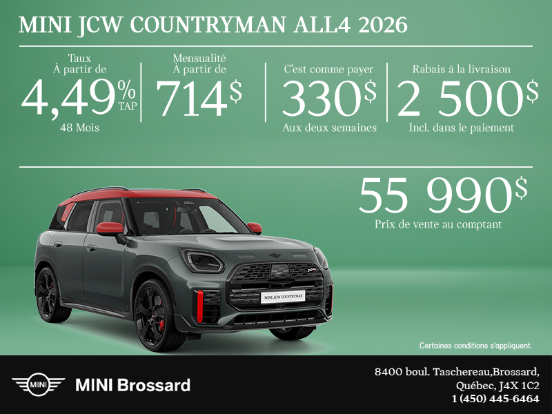 La MINI JCW Countryman All4 2026