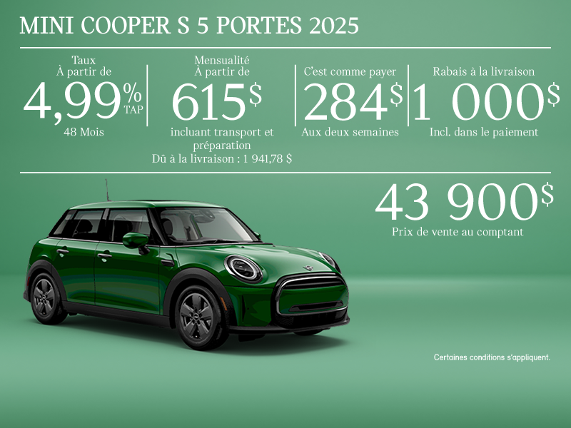 La MINI Cooper S 5 portes 2025