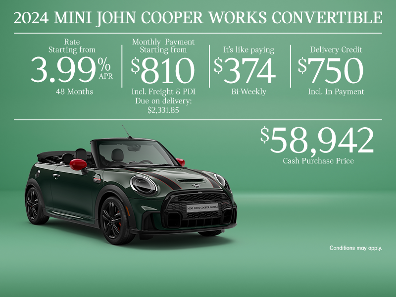 The 2024 MINI John Cooper Works Convertible
