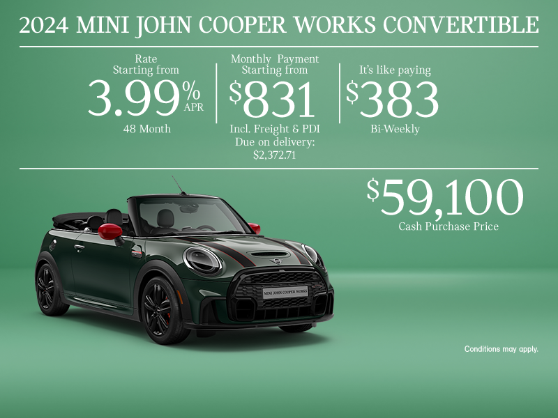 The 2024 MINI John Cooper Works Convertible