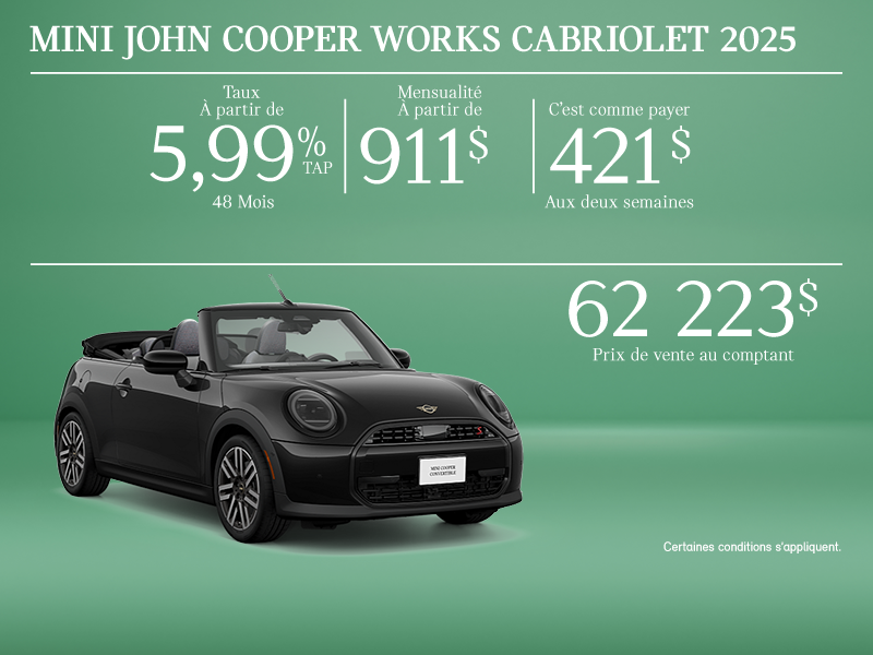 La MINI John Cooper Works Cabriolet 2025