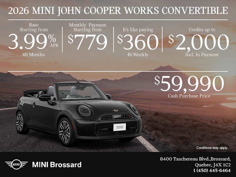 The 2026 MINI John Cooper Works Convertible