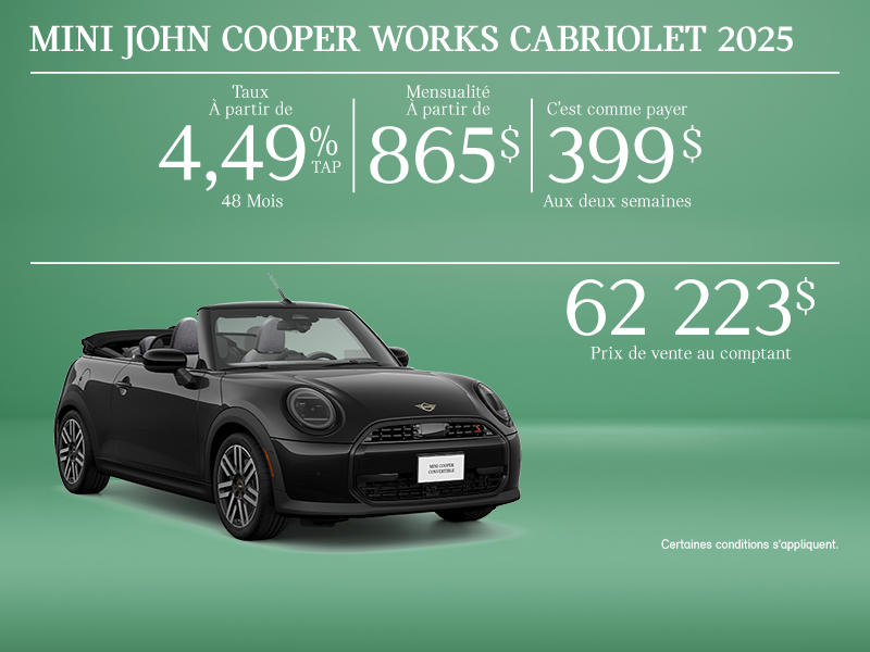 La MINI John Cooper Works Cabriolet 2025