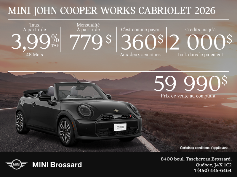 La MINI John Cooper Works Cabriolet 2026