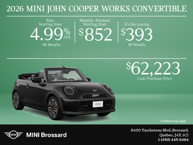 The 2026 MINI John Cooper Works Convertible