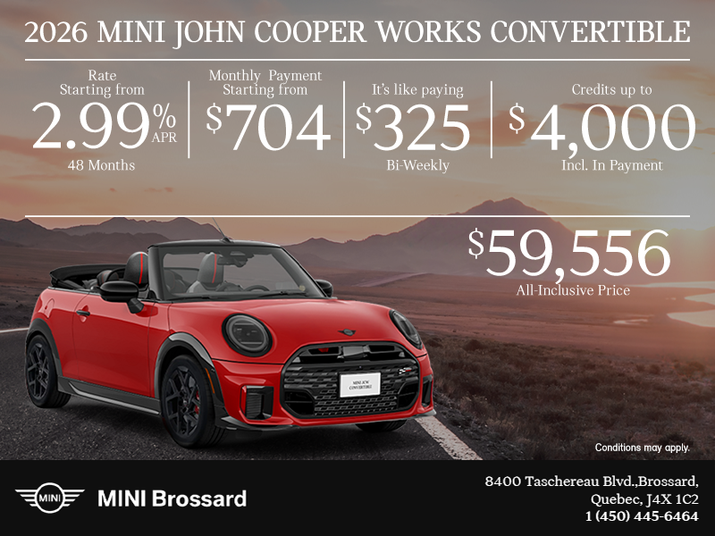 The 2026 MINI John Cooper Works Convertible
