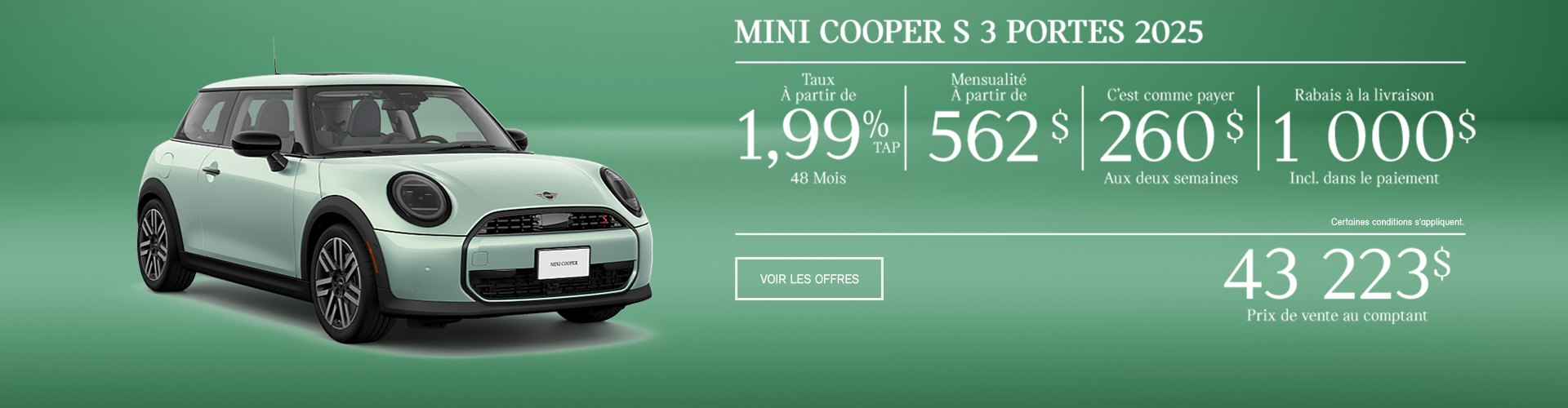 La MINI Cooper S 3 portes 2025