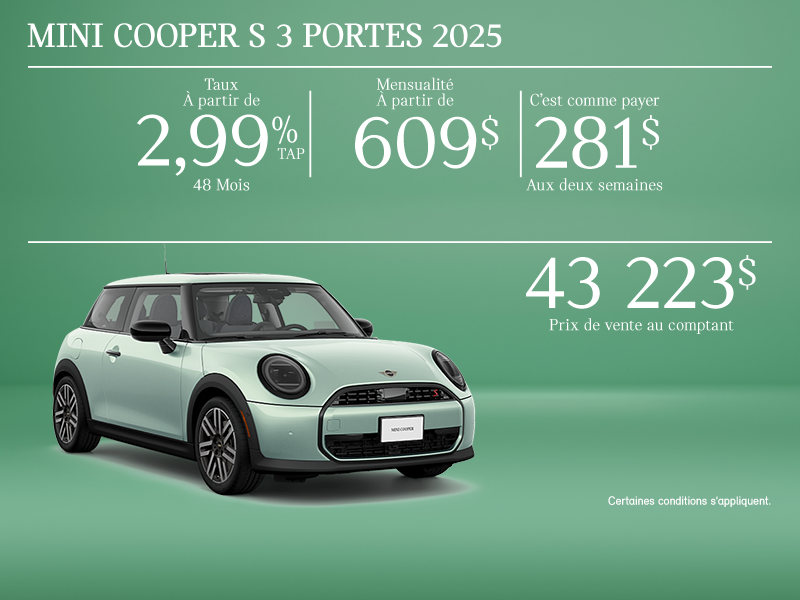La MINI Cooper S 3 portes 2025