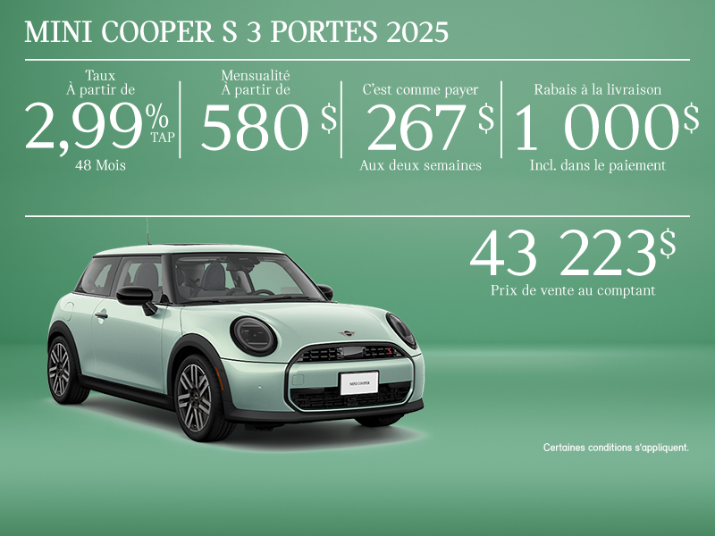 La MINI Cooper S 3 portes 2025