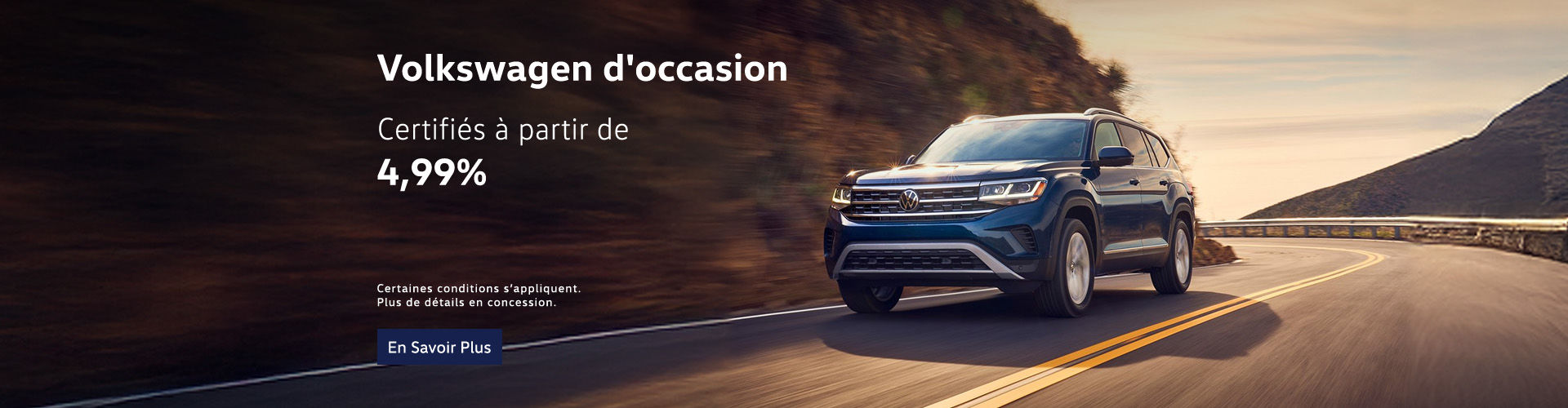 Volkswagen d'occasion Certifiés