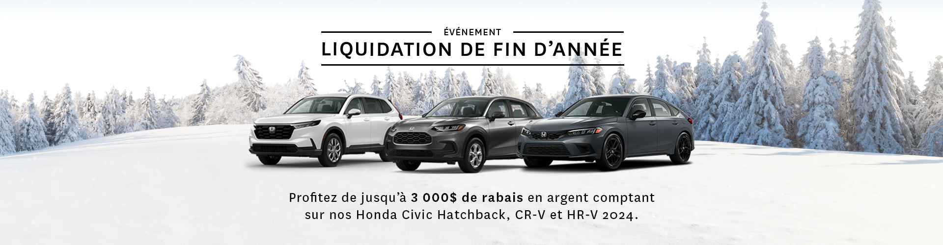 Vente fin année Honda