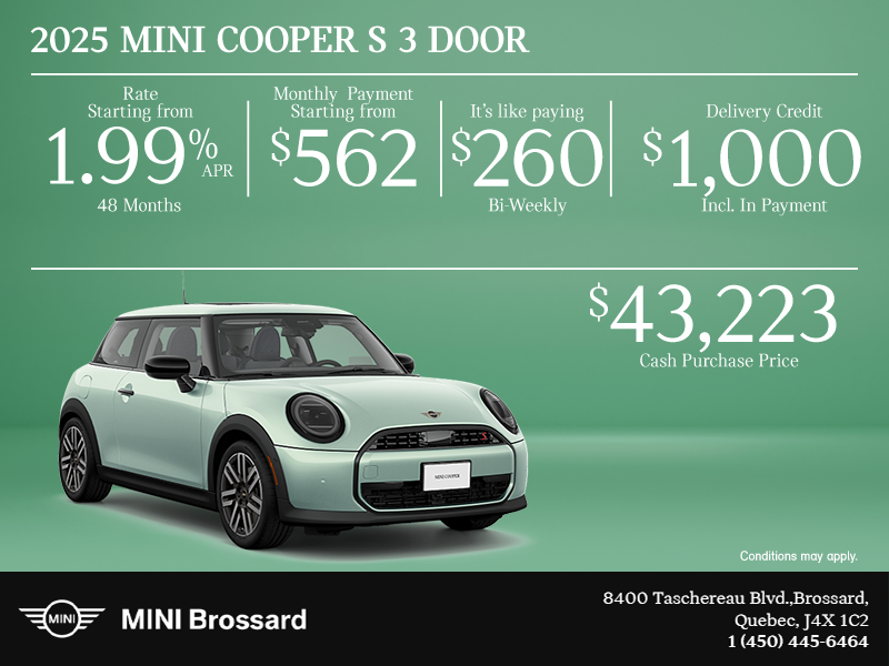 The 2025 MINI Cooper S 3-Door