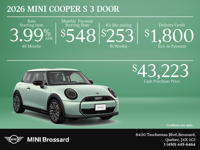 The 2026 MINI Cooper S 3-Door