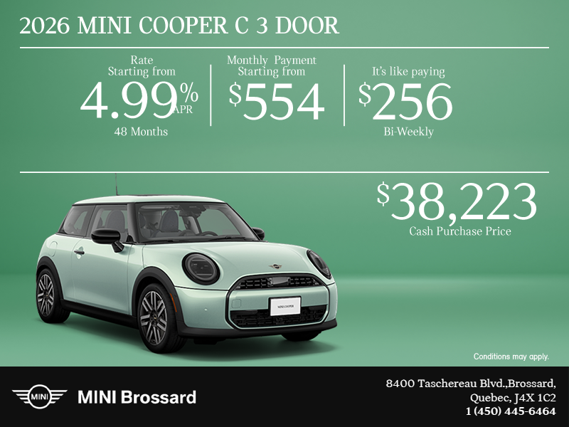 The 2026 MINI Cooper C 3-Door