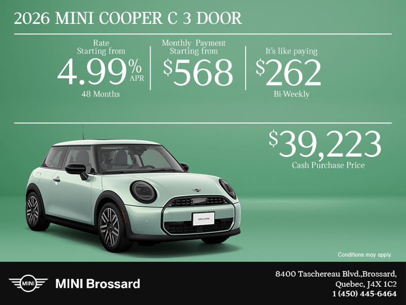 The 2026 MINI Cooper C 3-Door