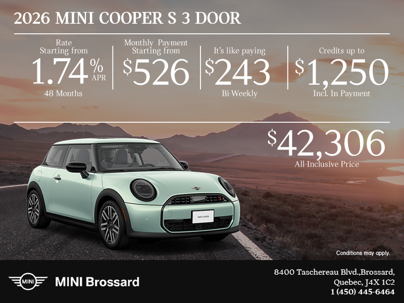 The 2026 MINI Cooper S 3-Door