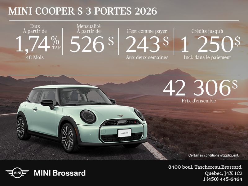 La MINI Cooper S 3 portes 2026
