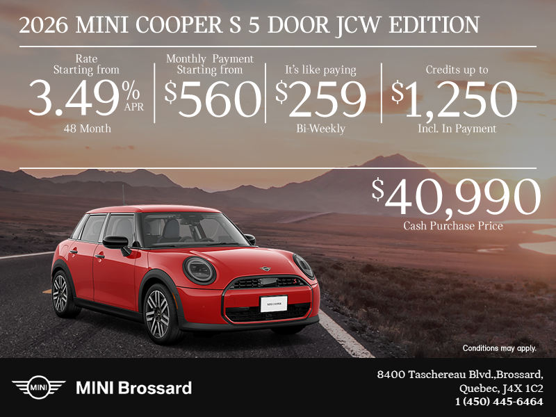 The 2026 MINI Cooper S 5-Door JCW Edition