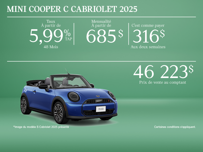 La MINI Cooper C Convertible 2025