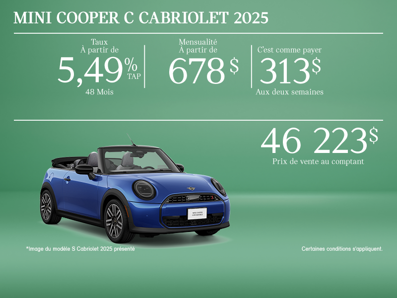 La MINI Cooper C Convertible 2025