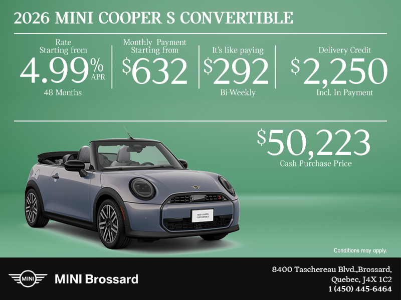 The 2026 MINI Cooper S Convertible
