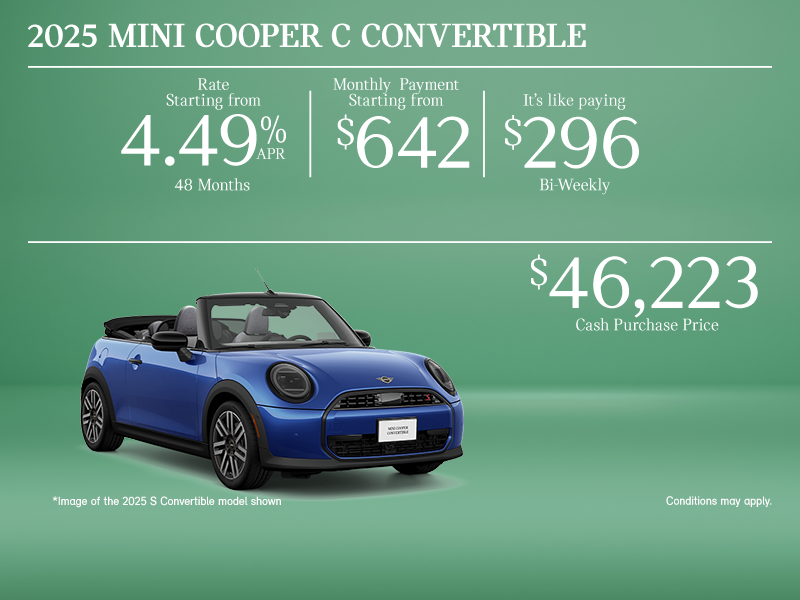 The 2025 MINI Cooper C Convertible