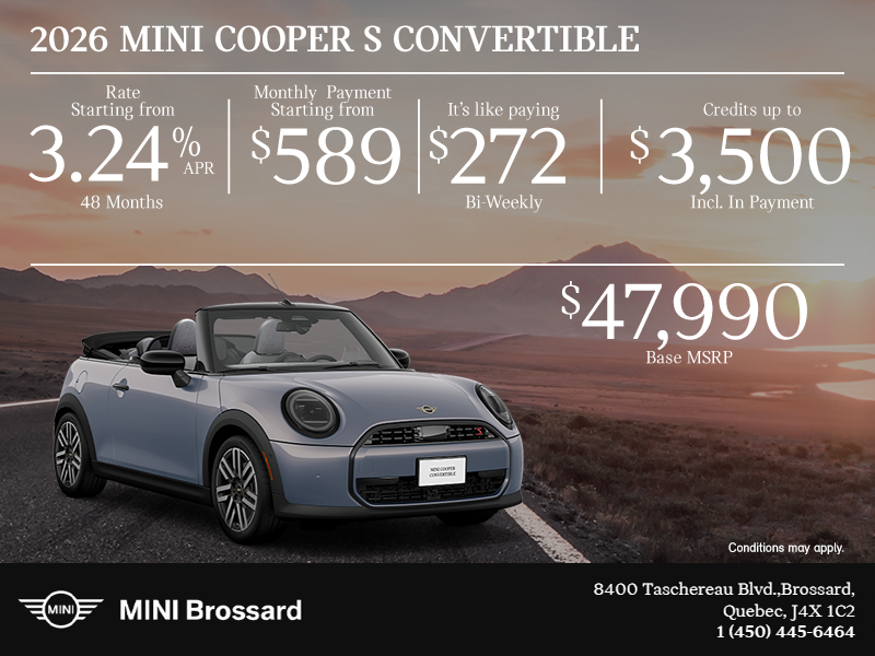The 2026 MINI Cooper S Convertible