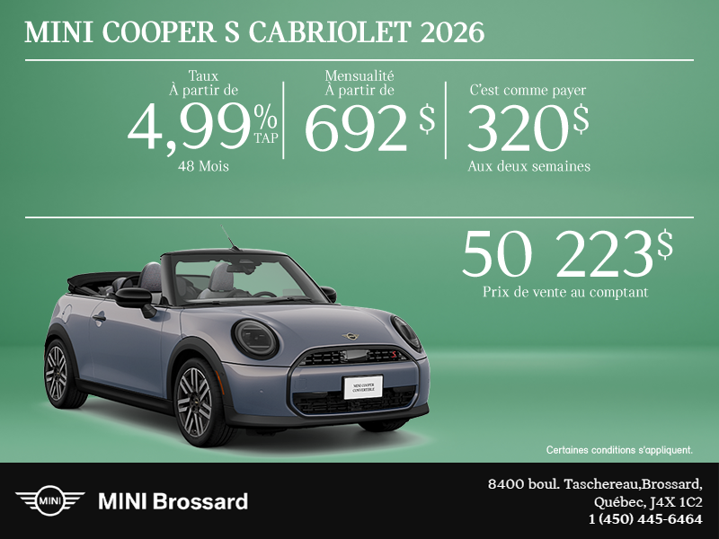 La MINI Cooper S Cabriolet 2026