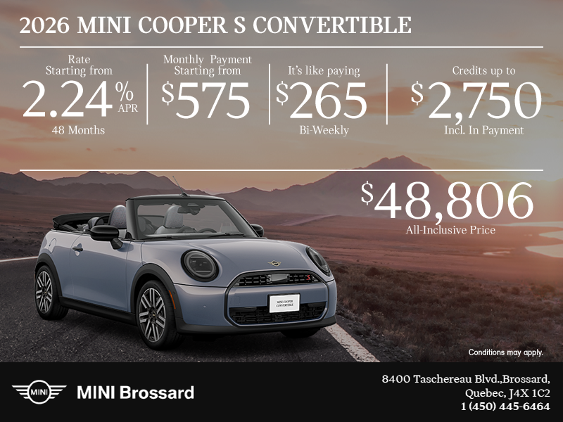 The 2026 MINI Cooper S Convertible