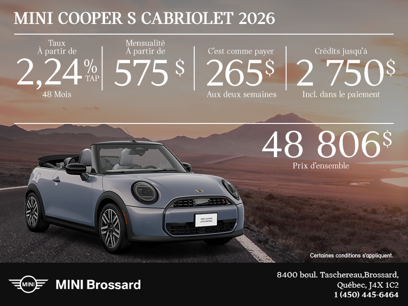 La MINI Cooper S Cabriolet 2026
