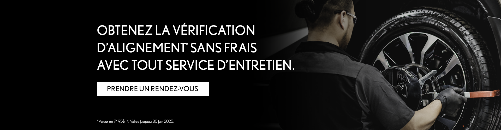 Vérification de l'alignement