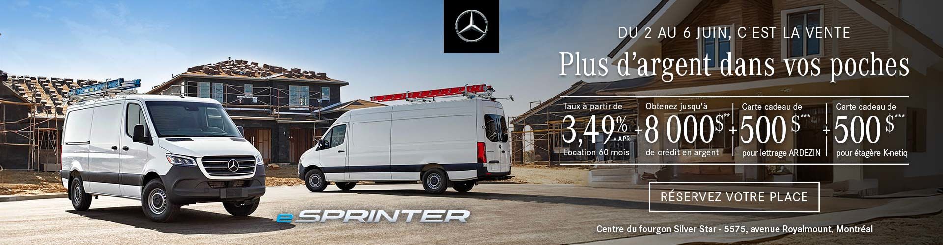 Méga vente Sprinter 2-6 juin