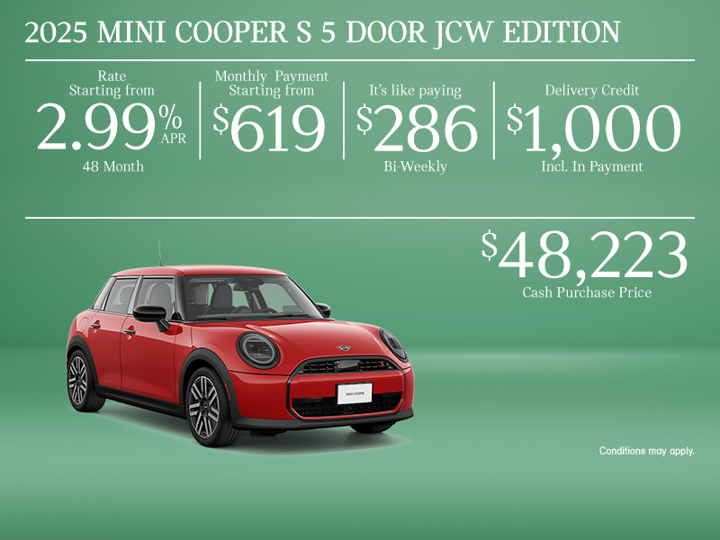 The 2025 MINI Cooper S 5-Door JCW Edition