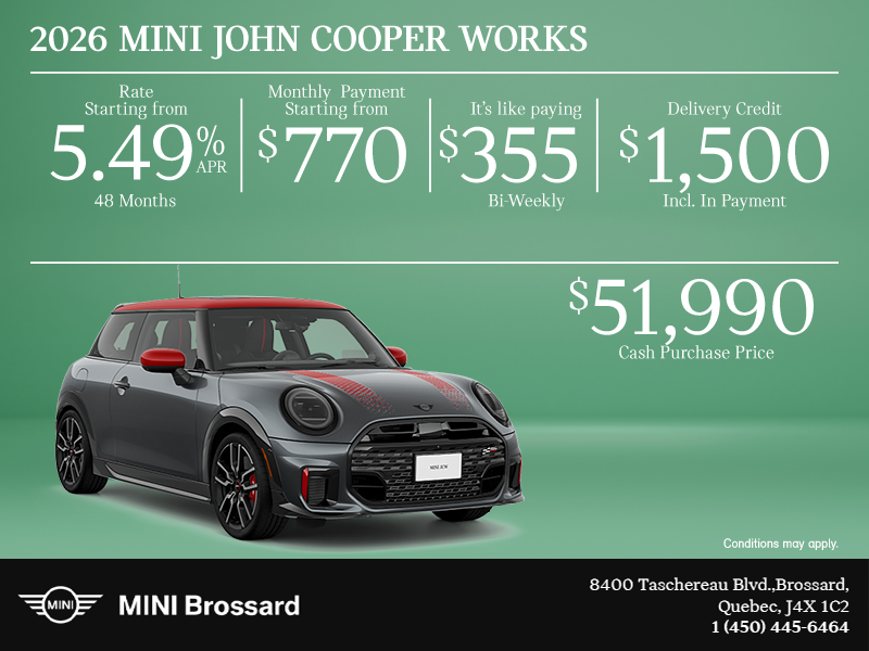 The 2026 MINI John Cooper Works