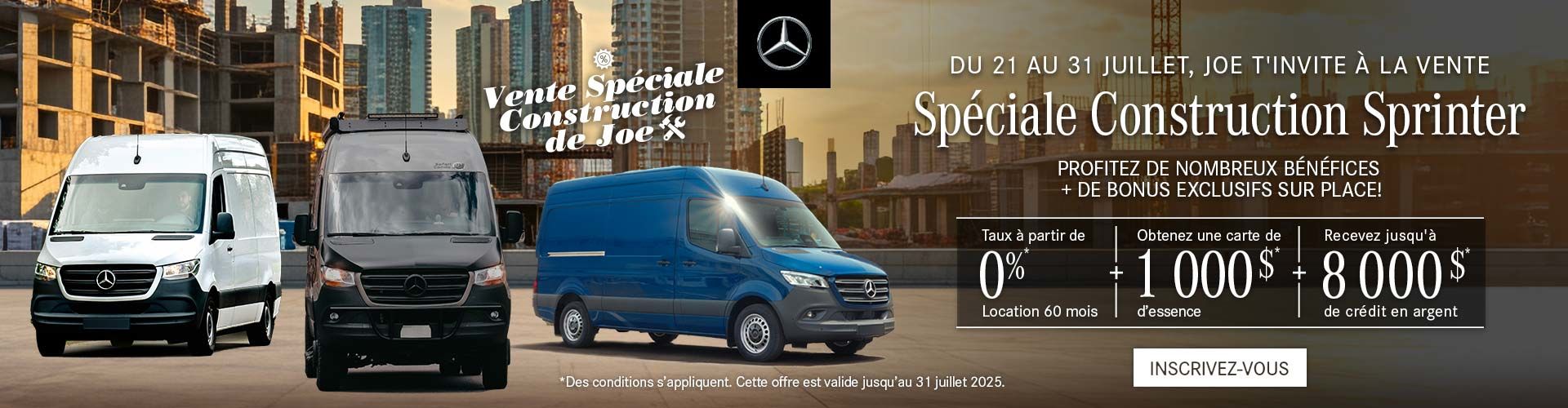Vente des Vacances de la Construction