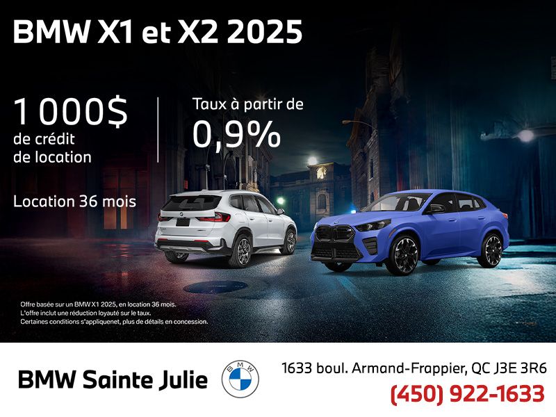 BMW X1 et X2 2025