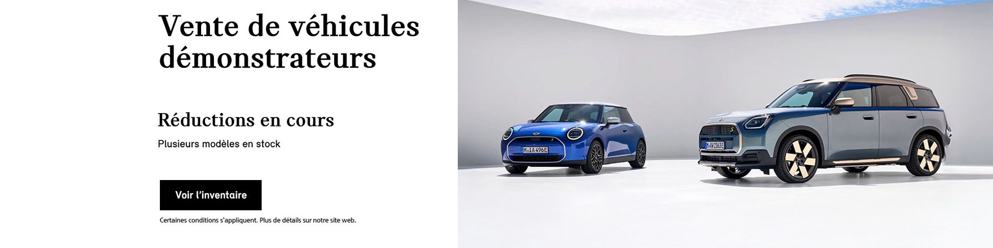 Vente de véhicules démonstrateurs
