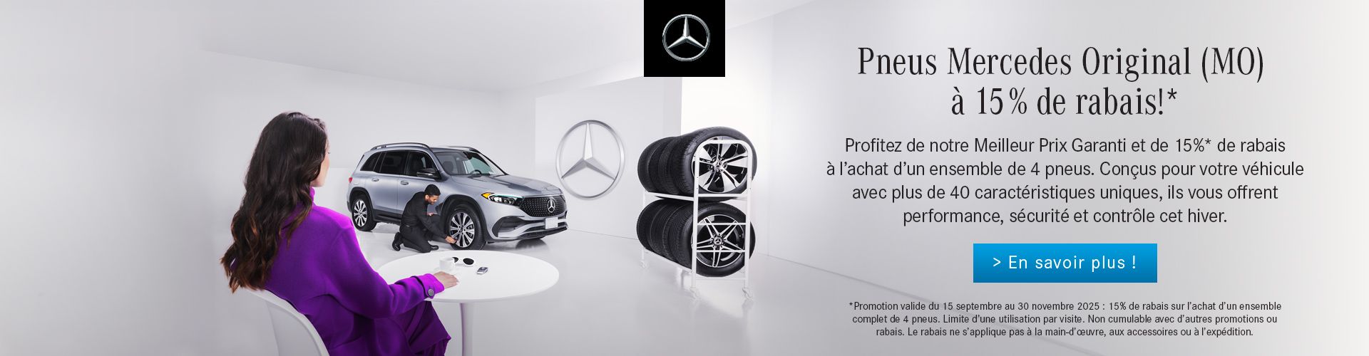 Pneus Mercedes Original (MO) à 15 % de rabais!*