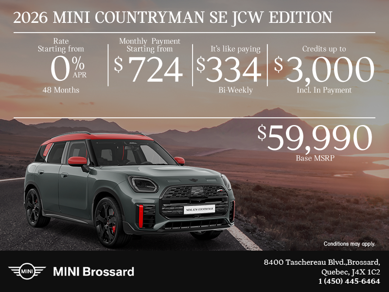 The 2026 MINI Countryman SE JCW Edition