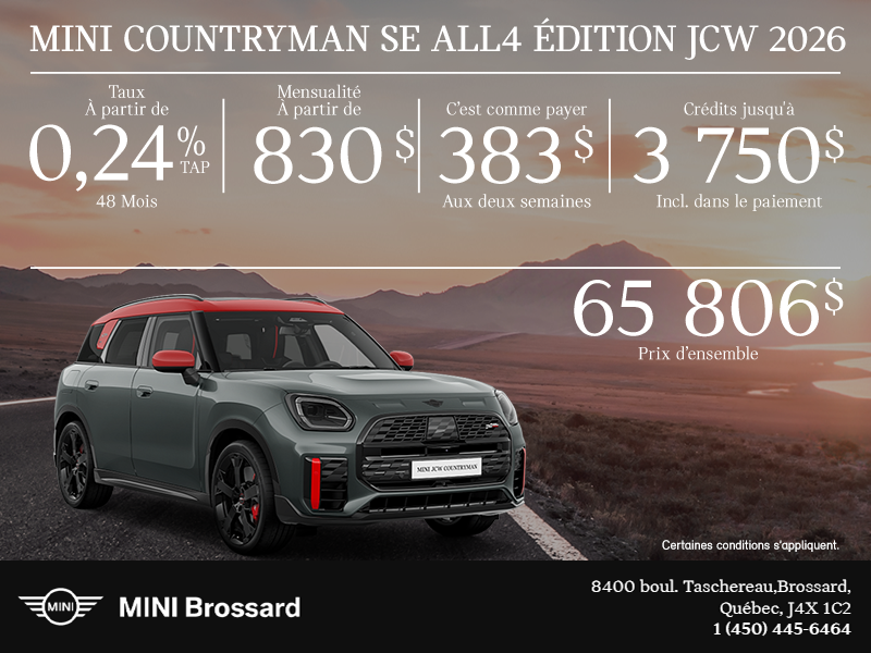 La MINI Édition Countryman SE JCW 2026